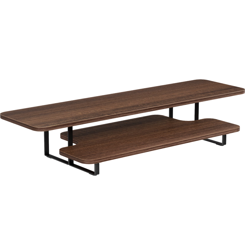 Brateck Beihu Dual-Layer Monitor Riser Stand Desktop Computer Stand Laptop Stand G700S Brown