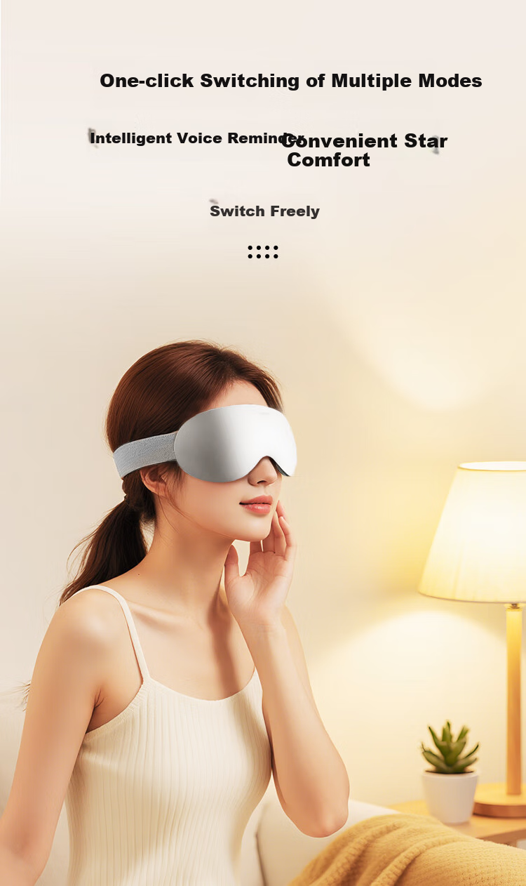 Haier Eye Massager, Eye Care Device, Eye Massage Tool, Eye Fatigue Relief Gadget, Hot And Cold Compress, Birthday Gift for Parents, Boyfriend, Girlfriend, Holiday Present HL-E1M 8