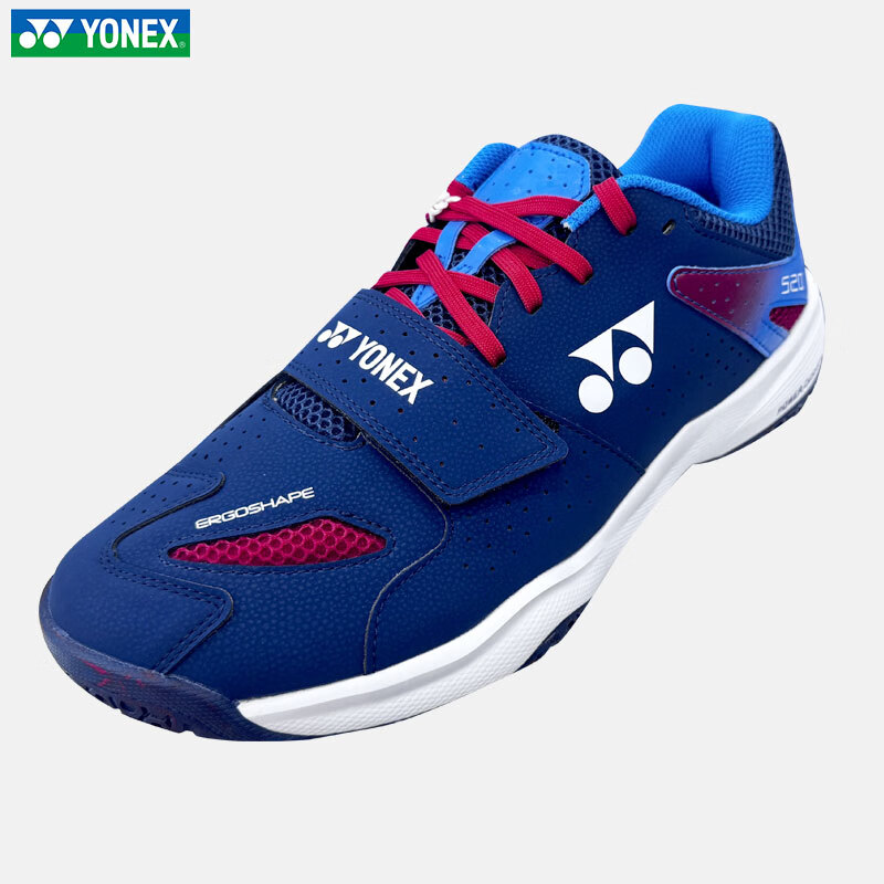 YONEX Badminton Shoes Spring Summer Professional Competition Training Cushioning Breathable Sports Shoes SHB520WCR White Blue Size 43 23