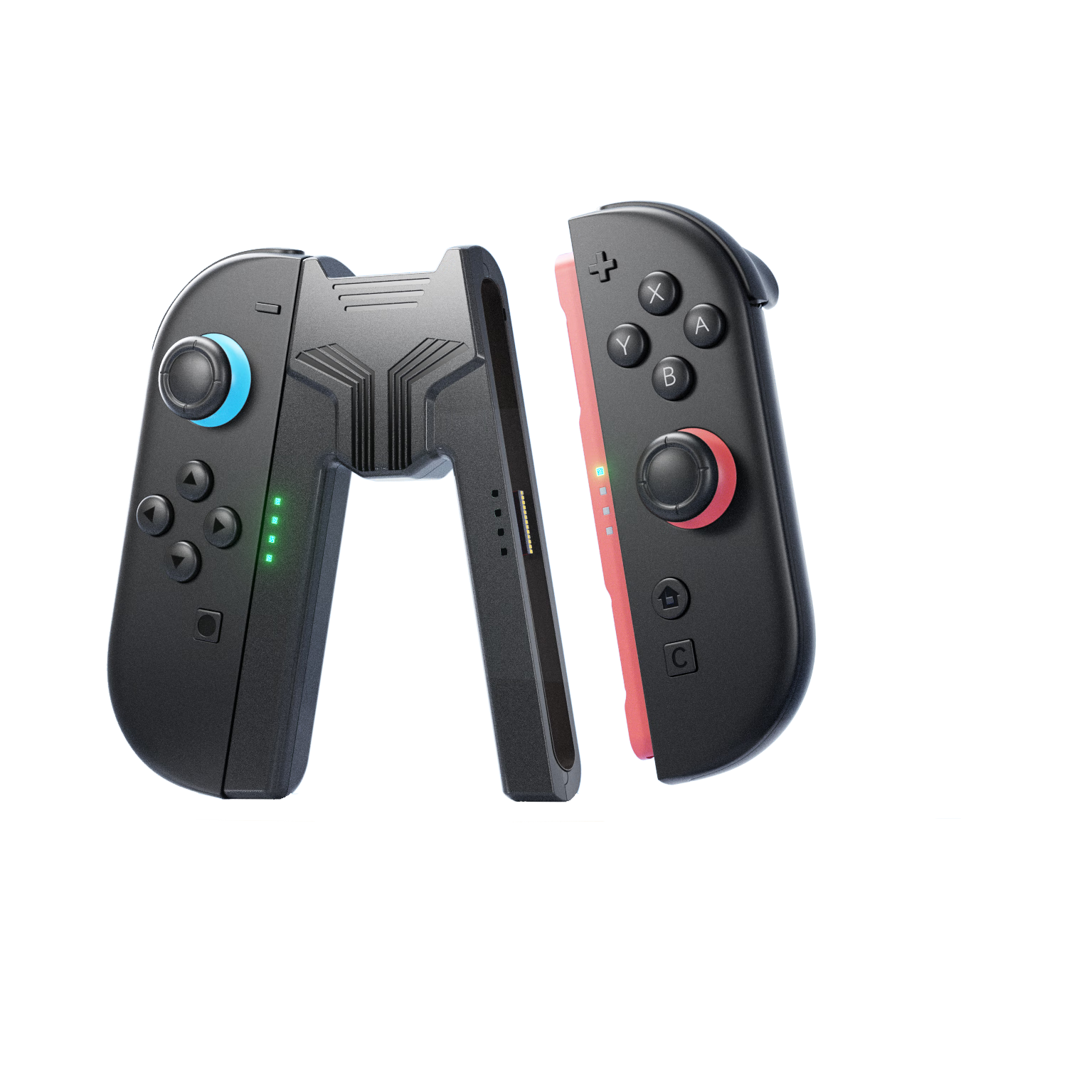 BIAZE Switch 2 Controller Charging Grip NS2 Joy-Con Accessory Magnetic Charging Handle Compatible with Protective Case