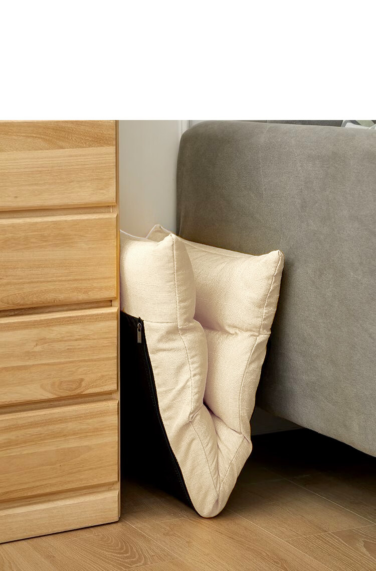 Warner New Lazy Sofa Bed Backrest Balcony Small Apartment Bay Window Chair Single Tatami LZ036 Beige Six-Grid Cotton Linen 9