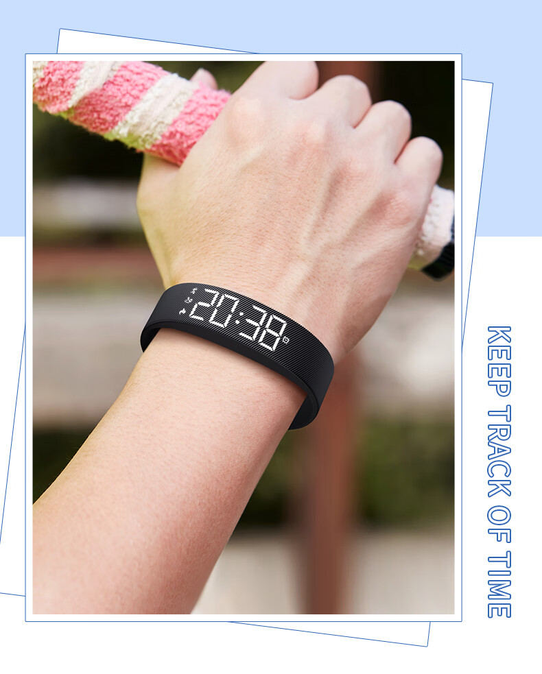 Koshi Student Sports Watch Waterproof Swimming Electronic Silent Vibration Alarm Clock for Boys Middle School Students 6