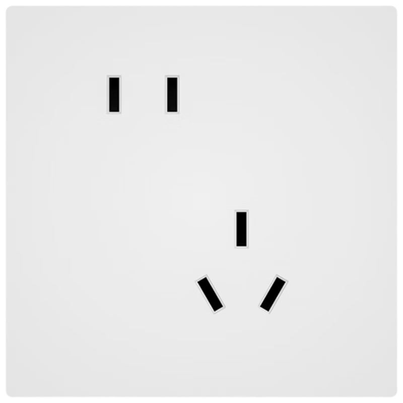 JD Jingzao 10A Angled Five-Hole Socket 86 Type Two-Three Pin Power Hidden Wall Socket White N1 Matching Switch Socket