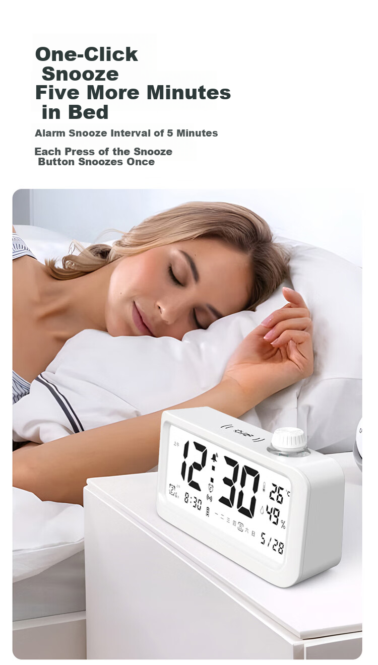 Compas Electronic Alarm Clock, New Smart Design for Students, Powerful Wake-Up Device for Children, Essential for Back-To And Graduation, Desktop Light-Sensitive Clock B2388A Green Back-To Seaso 8