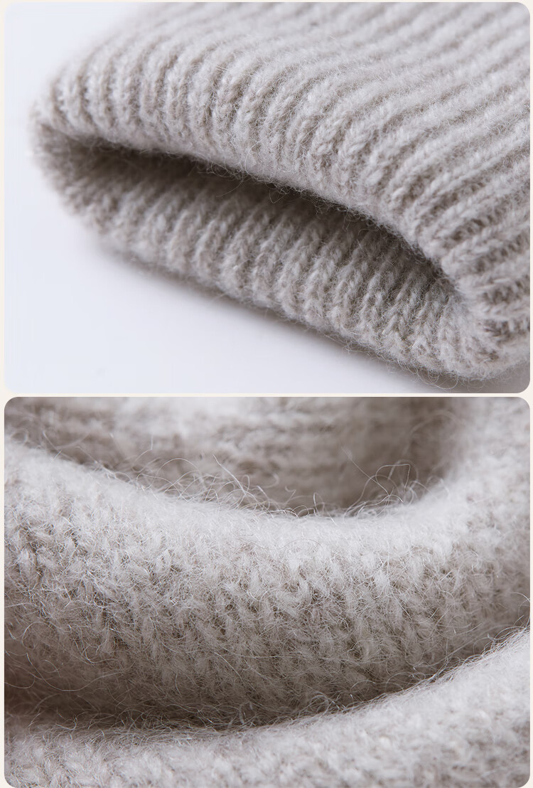 JIUMU 100% Cashmere Warm Gloves for Women, Extended Length, Thickened, Cold-Resistant Autumn Winter Knitted Wool Gloves Gift Box Set 13