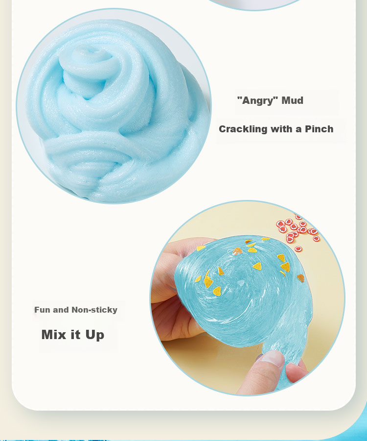 Coloyou Liquid Glass Slime, Non-Toxic Children's Slime, Rubber Mud, Bubbly Gel, Non-Newtonian Fluid, Gift 10