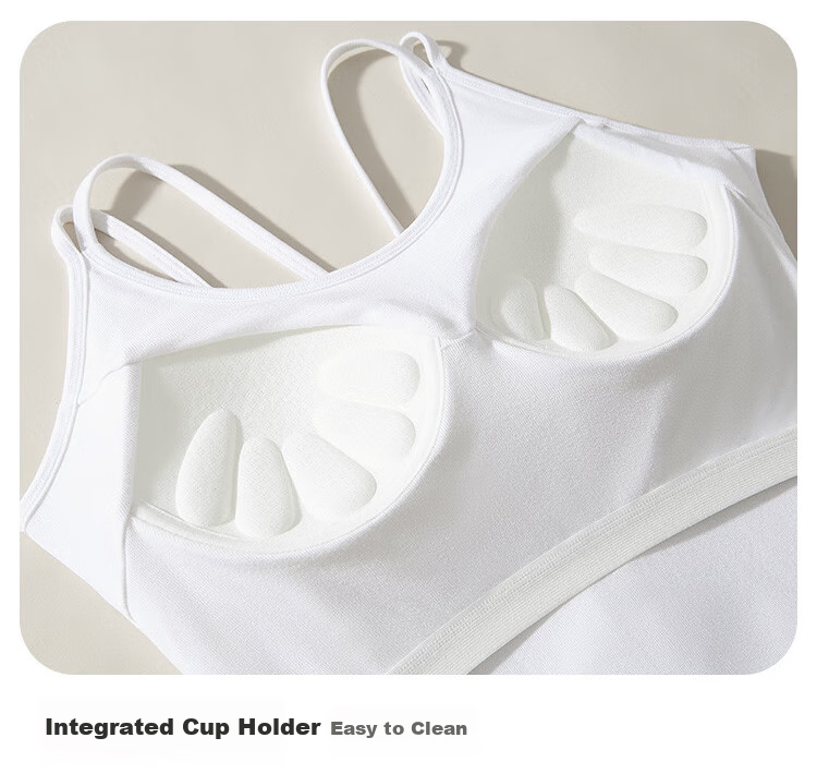 MiiOW Women's Camisole Tank Top, Inner And Outer Wear, Beautiful Back Bra, Integrated with Chest Pads, Sleeveless Undershirt, Gray, M 11