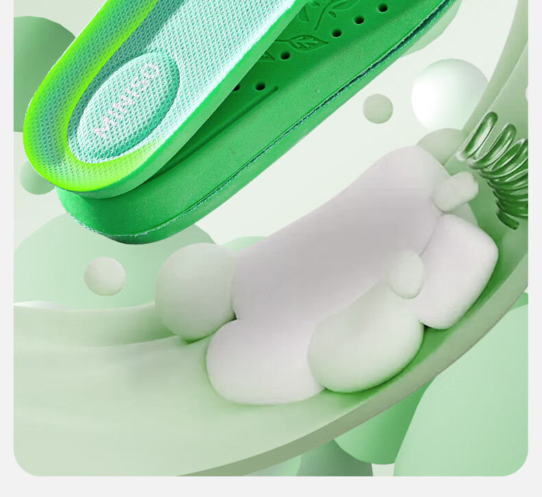 MINISO 2 Pairs Tea Scented Odor-Resistant Shock Absorbing Sports Insoles for Men, Soft and Breathable, Comfortable for Long Standing, Military Training, Size 39-40 Women 13