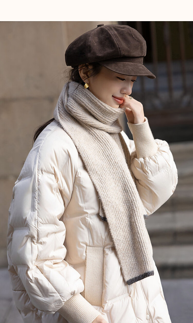Dme [Puff Lover] 25 Winter Cloud 90% Duck Down Matte Horizontal Knitted Slimming Bread Women's Down Jacket 20