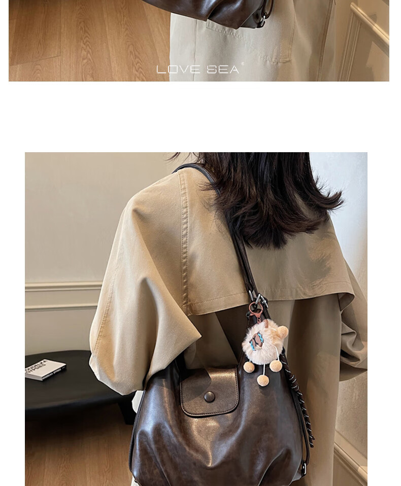 Aiqinghai Handbag, Women's Crossbody Shoulder Tote Bag, Large Capacity, Light Luxury Brand, Birthday And Mother's Day Gift, Practical Present for Mom 2