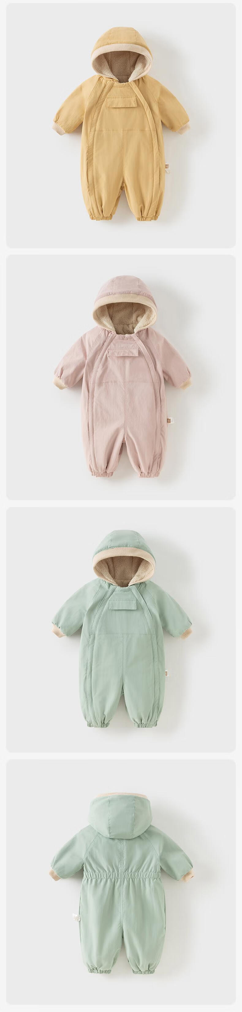 DAVE & BELLA Winter Baby Clothes Baby Thickened Jumpsuit Boys Girls Romper 6