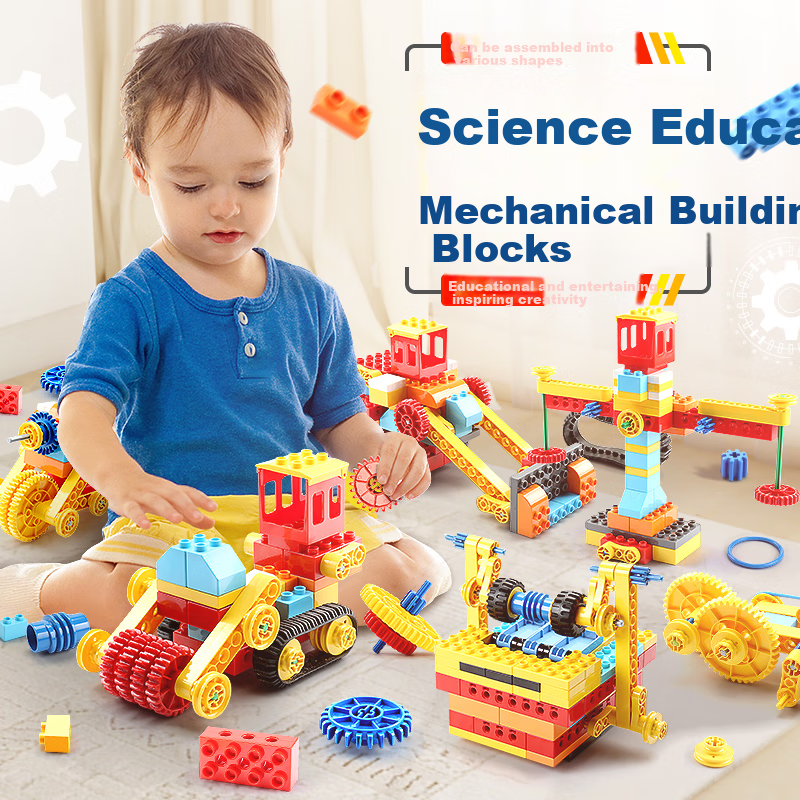FEELO Building Block Toy for Children's STEAM Education, Birthday Gift for Boys And Girls, Technology Education, First Grade, 123 Pieces
