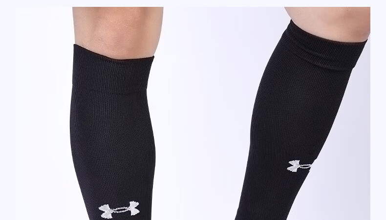 Under Armour Football Socks Long Tube Professional Summer Adult Non-Slip Thin Black M (Size 37-40) 9