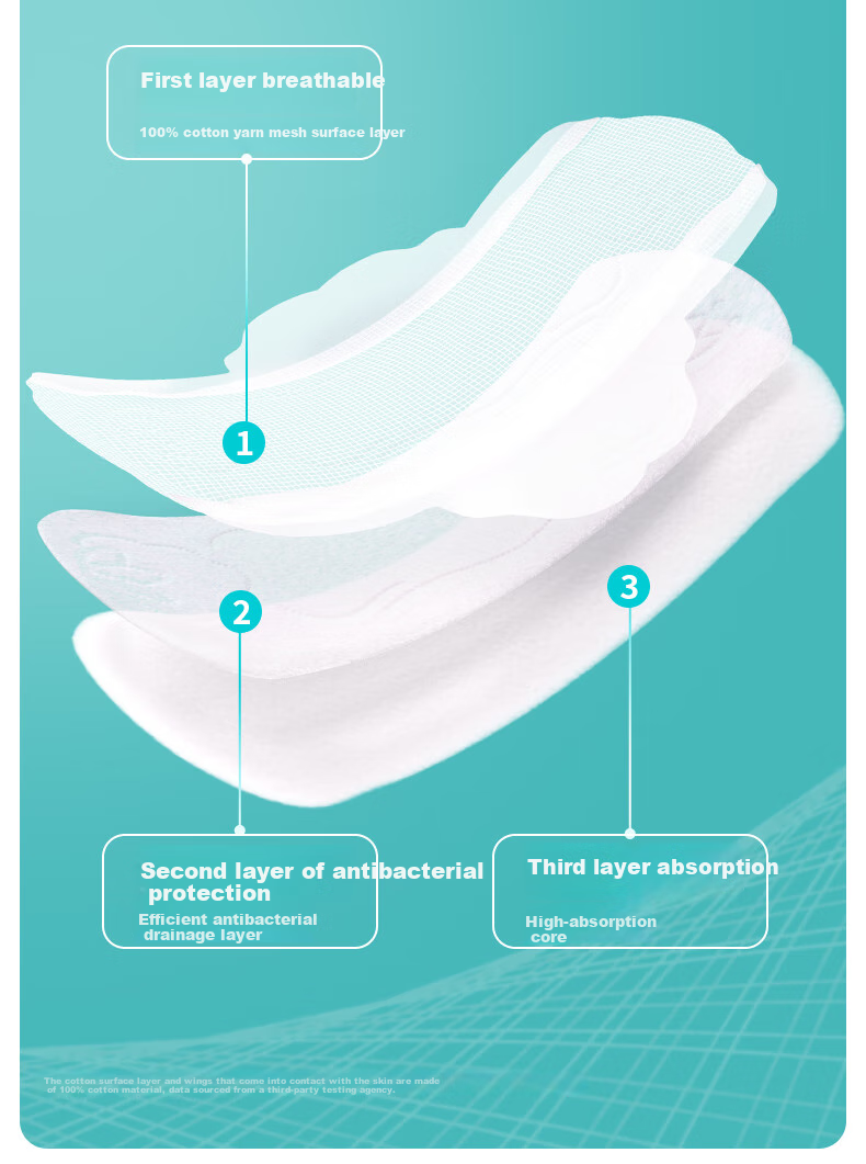 PurCotton [Recommended by Lu Yuxiao], Princess Naisi Antibacterial Pure Cotton Sanitary Napkins, Disinfection Grade, Daily Use, 3 Packs, 30 Pieces 5