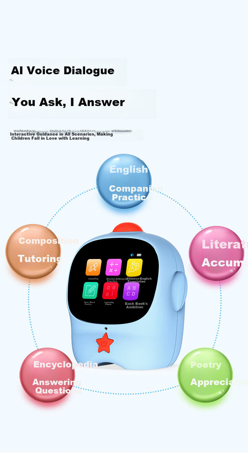 Yajia Smart Alarm Clock, AI Voice Time Management Device, Children's Educational Tool, Student Learning Self-Discipline Manager, Timer 2
