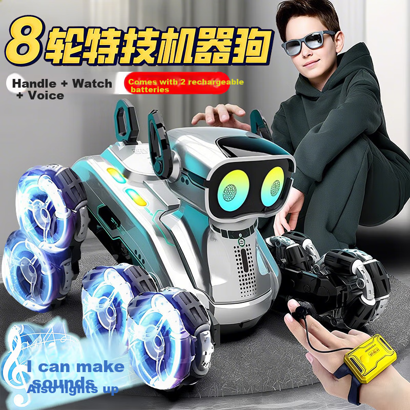Lihuan Intelligent Robot Dog with Gesture Sensing, Voice Control And Remote Control, Boys' Toy, Birthday Gift Box Set