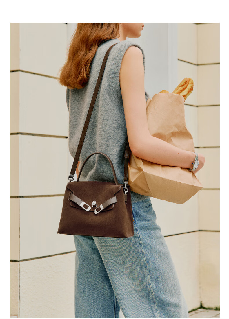 Lafestin Lafestin Hug Handbag Women's 2025 New Small Crossbody Kelly Bag Chestnut Brown 1