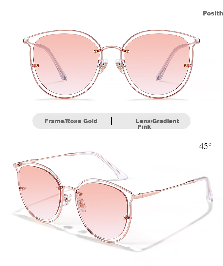 Bertha Pink Sunglasses for Women with Blush Gradient Cat Eye Sunglasses, Fashionable Face-Slimming UV Protection for Beach And Back-To 21