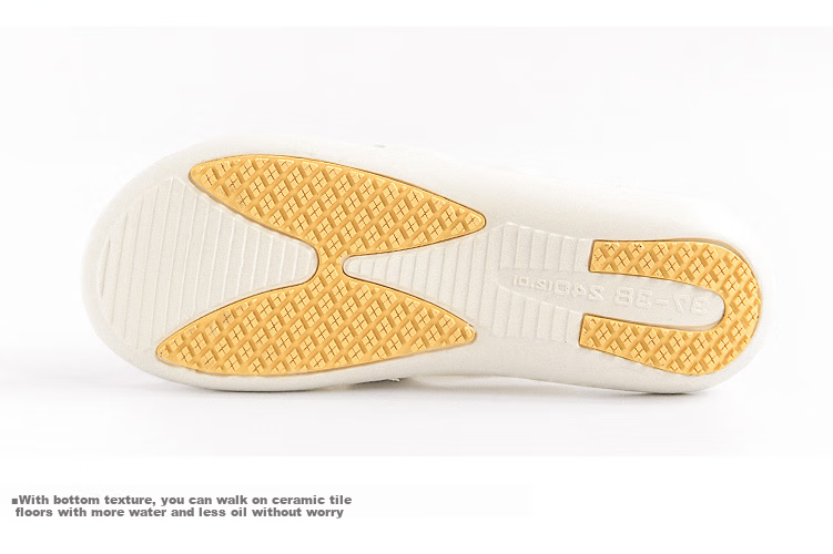 GUOLUOFEI Non-Slip Slippers for Elderly, Women, Pregnant Women, Indoor Use, Men's Bathroom Slippers for Summer, White, Size 41-42 16