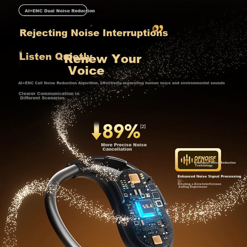 Aiwa AW35 Luxury Leather Texture Bluetooth Ear Hook Open-Ear Sports Running Long Battery Life Headset for Apple Huawei Phones White 12