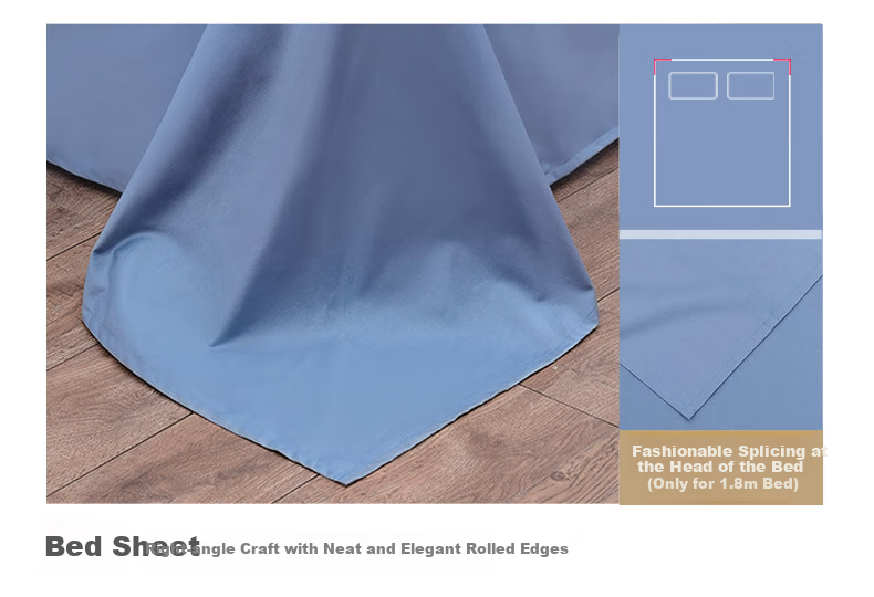 FUANNA HOTEL Series Four-Piece Set, 60S Long-Staple Cotton, Pure Cotton Sateen Hotel Set, 1.5-Meter Bed, 203*229cm 17
