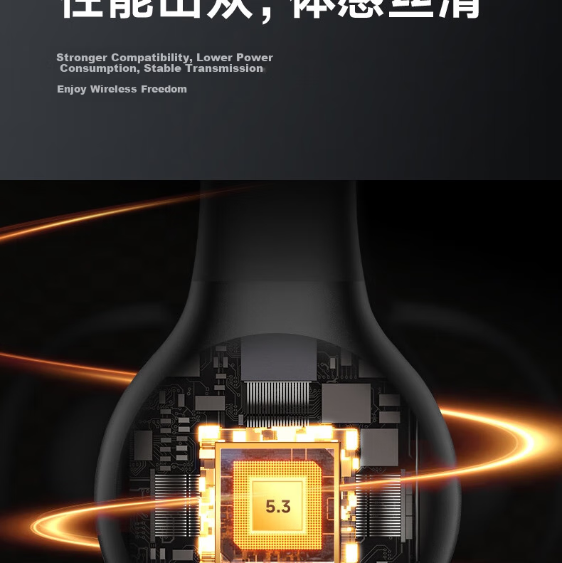 Aigo Bluetooth Headphones, Bone Conduction Concept Air Conduction Ear Clip Open-Style Non-In Sports Calling Headphones, Compatible with Xiaomi And Other Phones, Tablets, Computers, Universal TX02 Black 10