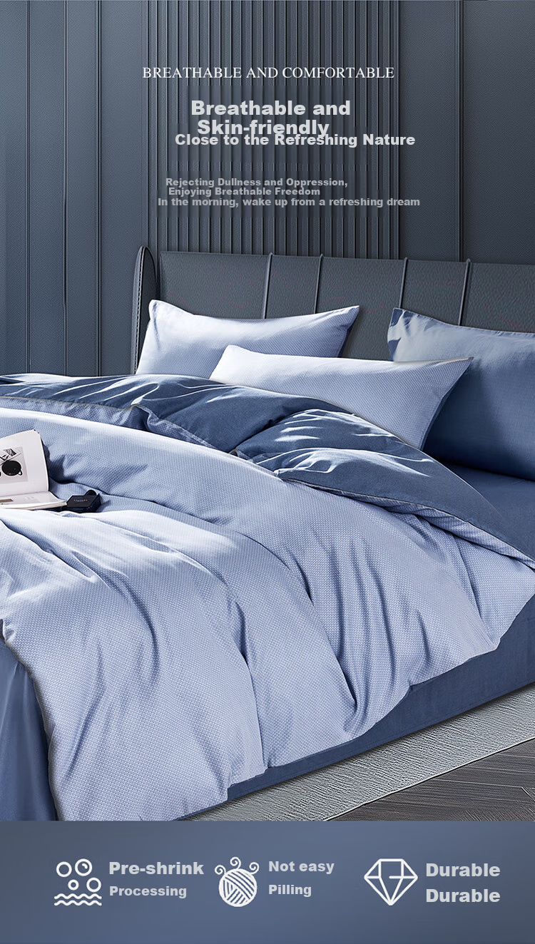 Fuanna Cotton Jacquard Duvet Cover 203x229cm Single/Double Size 5