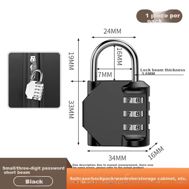 Chugong Password Padlock, Backpack Luggage Lock, Dormitory Door Lock, Gym Locker Lock, Small Padlock, Small Anti-Theft Lock 3