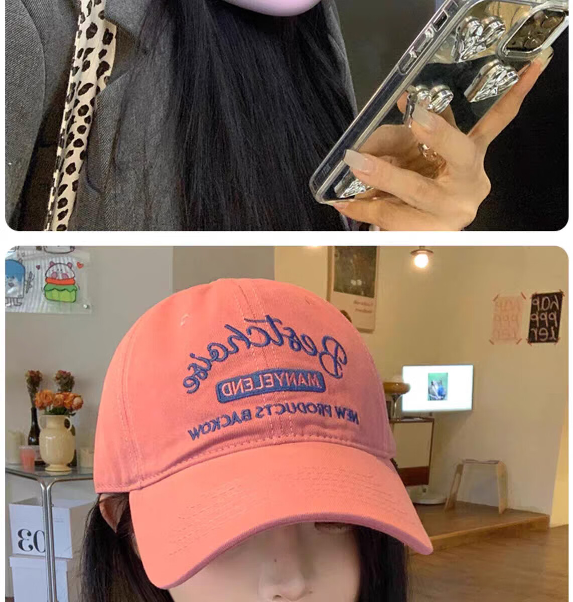 Jian Cai Oversized Baseball Cap for Men and Women Autumn Winter Sun Protection Wide Brim Duckbill Hat Slimming Face 2