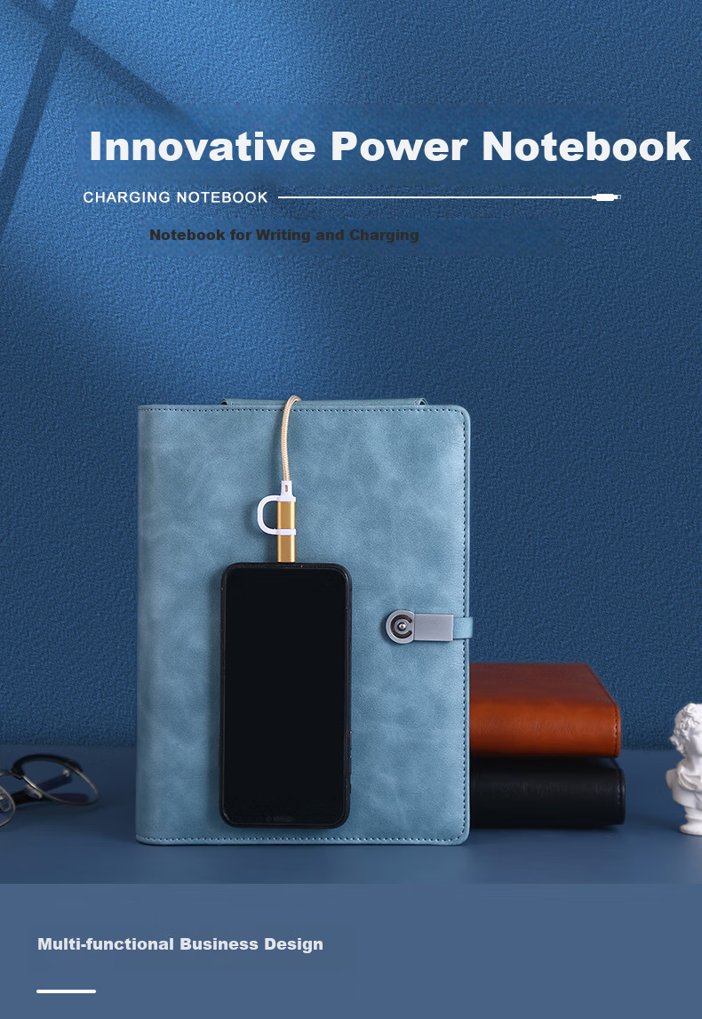 Weimei Loose-Leaf Notebook A5 Multifunctional Power Bank Journal with Customizable Logo, Thickened Planner with Replaceable Pages, High-Quality Business Gift for Teachers' Day Present 1