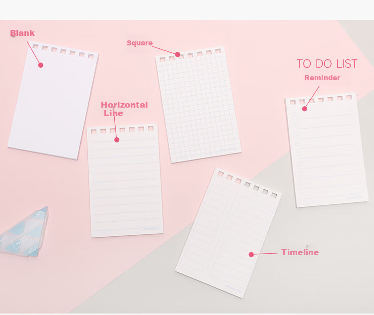 KOKUYO A7 Loose-Leaf Paper Campus Memo Refill Notebook, Timeline, 50 Sheets, 1 Book, WSG-MEL5503 5