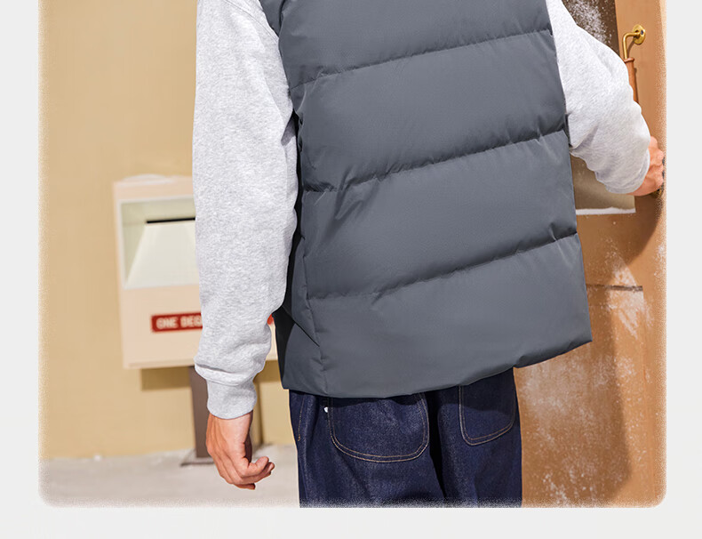 361° Men's Down Vest Autumn Winter New Waterproof Warm Sports Casual Running Stand Collar Jacket 652544401-4 8