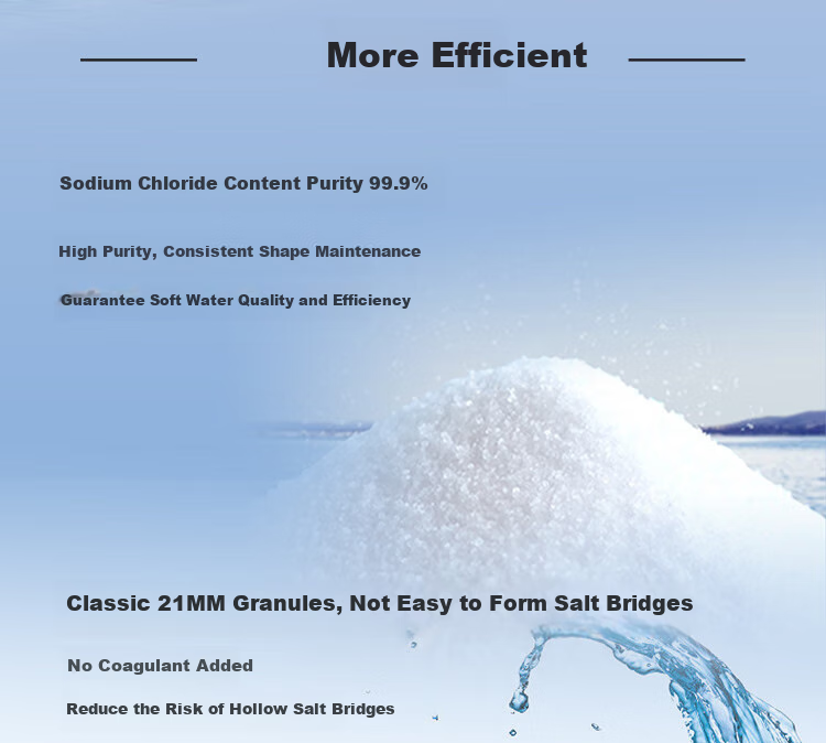 ECOWATER Official Direct Sales Soft Water Salt Compatible with Central Soft Water Series, Purity 99.6%, Resin Restoration, Bridge-Free Protection, Water-Safe Household Appliance Water Purification Softening Salt ESA-20KG 2