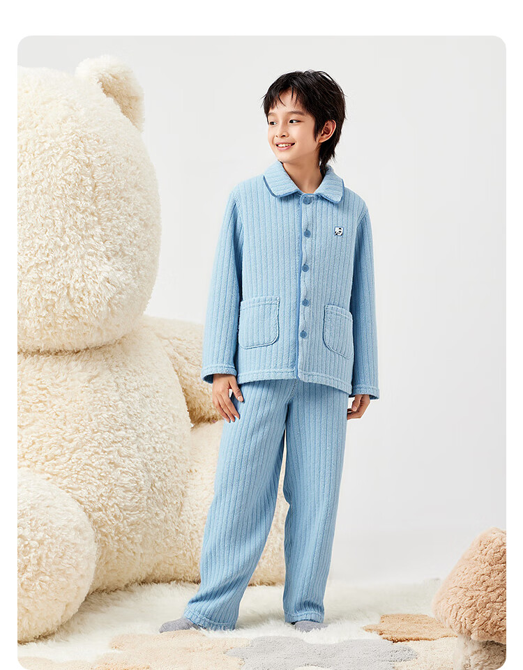 BALABALA balaOne Home Wear Set 2025 Winter Flannel Unisex Kids Pajamas for Indoor and Outdoor Use 9