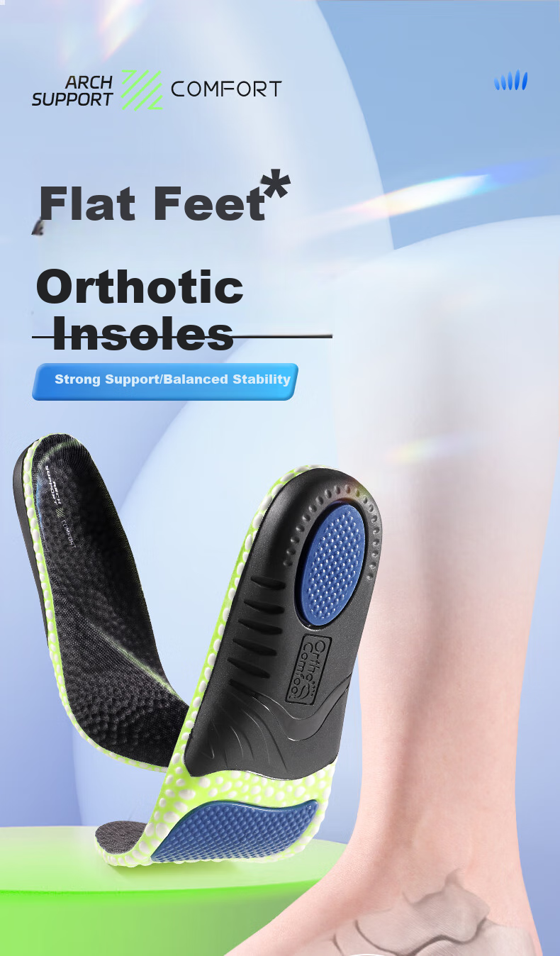 Maigaole Boost Popcorn PU Orthotic Insole, Arch Support for Flat Feet, Pressure Relief for Prolonged Standing, Size 41-42 1
