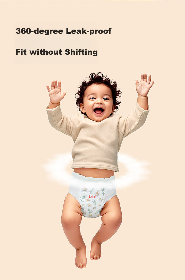 Bibi Pure Planet Baby Pull-Up Pants L36 Pieces (9-14kg), Ultra-Soft Dry Breathable Night Use Portable Growth Pants 8
