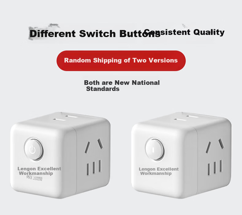 Lengon Wireless Magic Cube Socket/Adapter Converter/Multi-Outlet Adapter/Extension/Multifunctional Socket/Power Strip/Extension Cord/Q605 Black 1