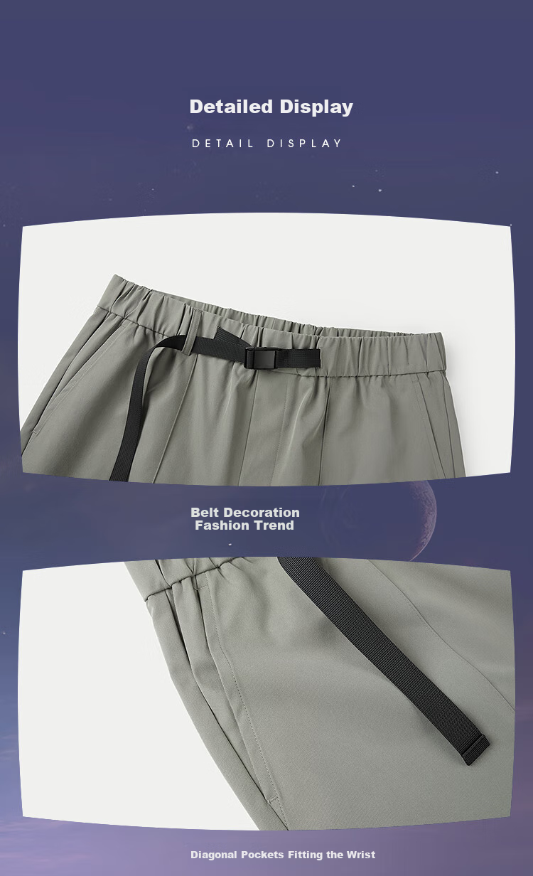 HLA Casual Pants for Men, Three-Body Collaboration Series, Loose-Fitting Trousers for Autumn Seaso 9