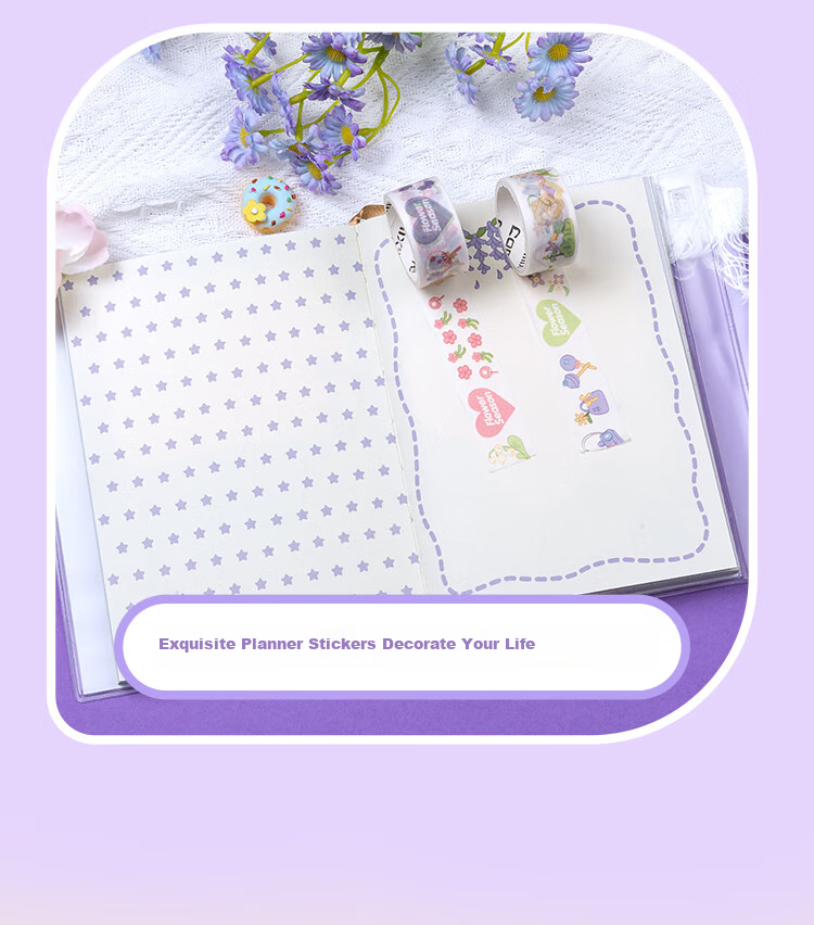 COMIX Mini World IP Collaboration Trendy Cartoon Guka Little Mochi Planner Stickers Student DIY Handmade Sticky Notes Birthday Back-To/Graduation Gift Companion Gift MWCB0014 6