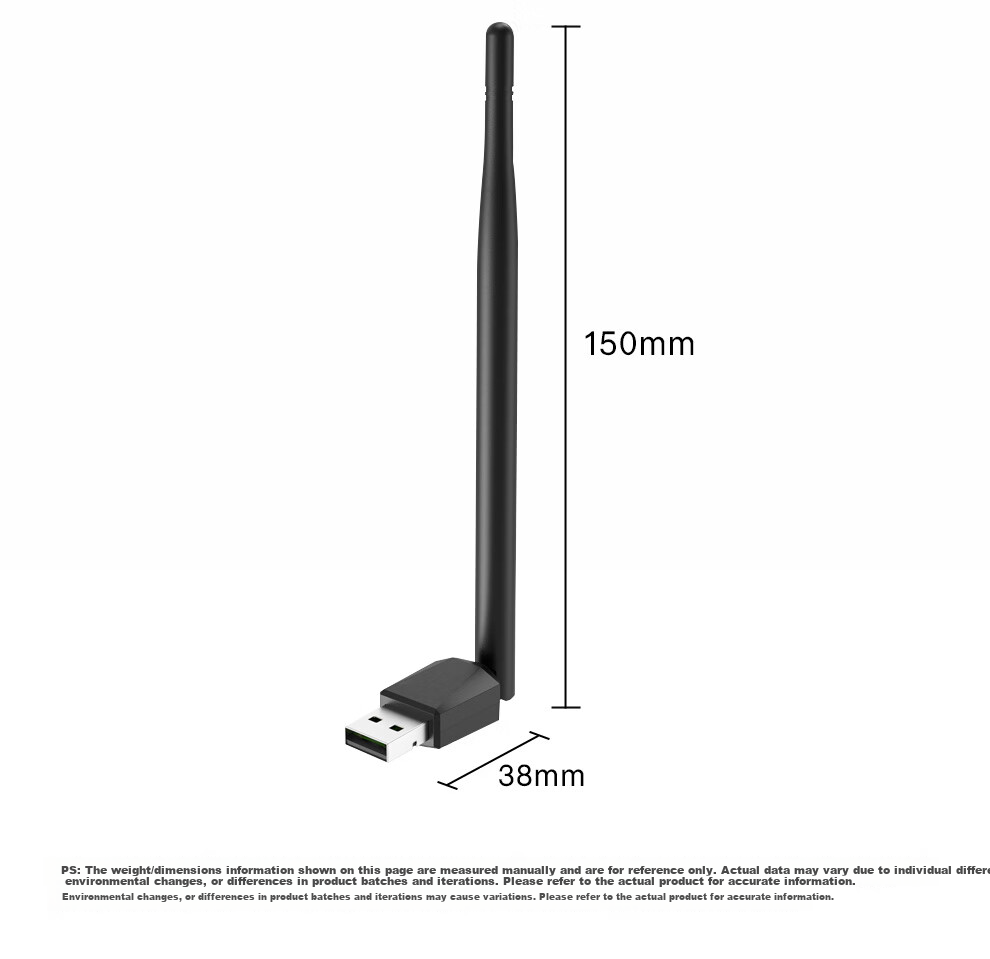 Tengfei USB Wireless Network Adapter, Desktop Computer WiFi Receiver, Compatible with Desktop And Laptop Computers, External Network Card with Unlimited WiFi Transmitter 15