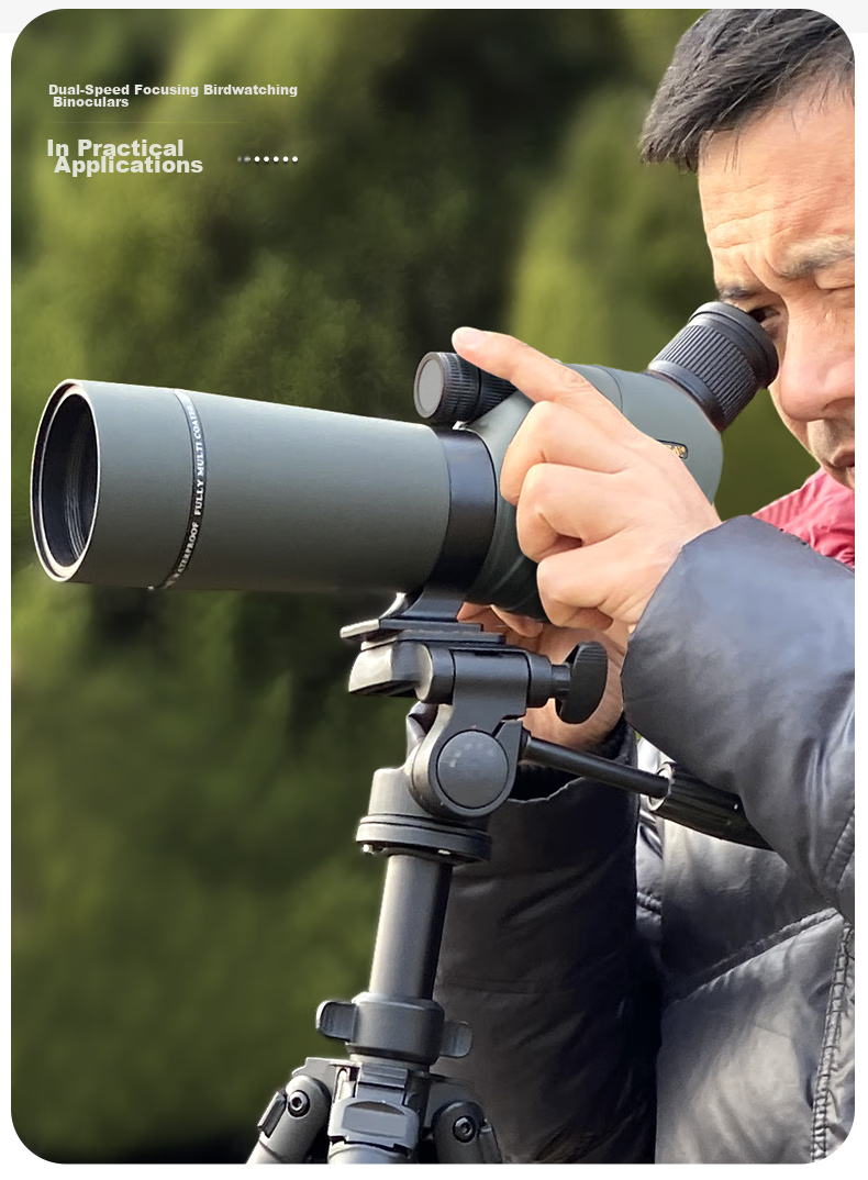 SAGA Professional Variable Zoom Birdwatching Telescope 20-60x High Power HD Spotting Scope Compatible with DSLR and Smartphone 3