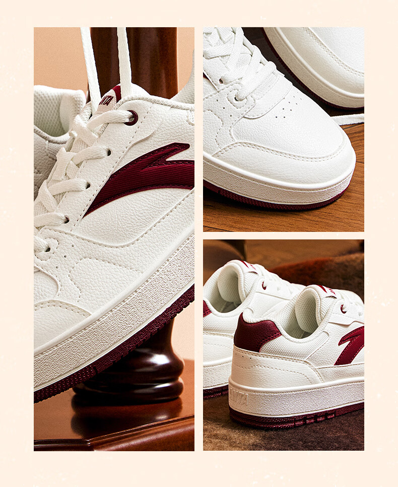 ANTA Yuan Nian 2.0 | Women's Thick-Soled Sneakers, Student White Shoes, Retro Trendy Height-Increasing Sports Shoes for Couples, Casual Shoes 1