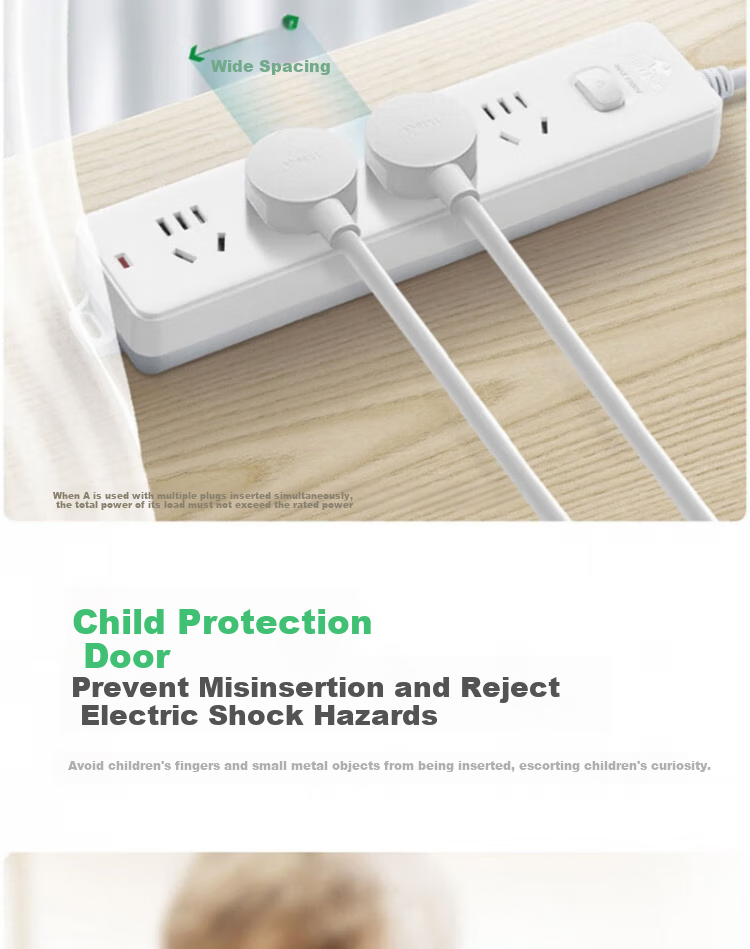 BULL Power Strip Socket Extension Cord, 4 Outlets with Master Switch, 3 Meters, 10A 250V, GN-410 All-White Power Strip 6
