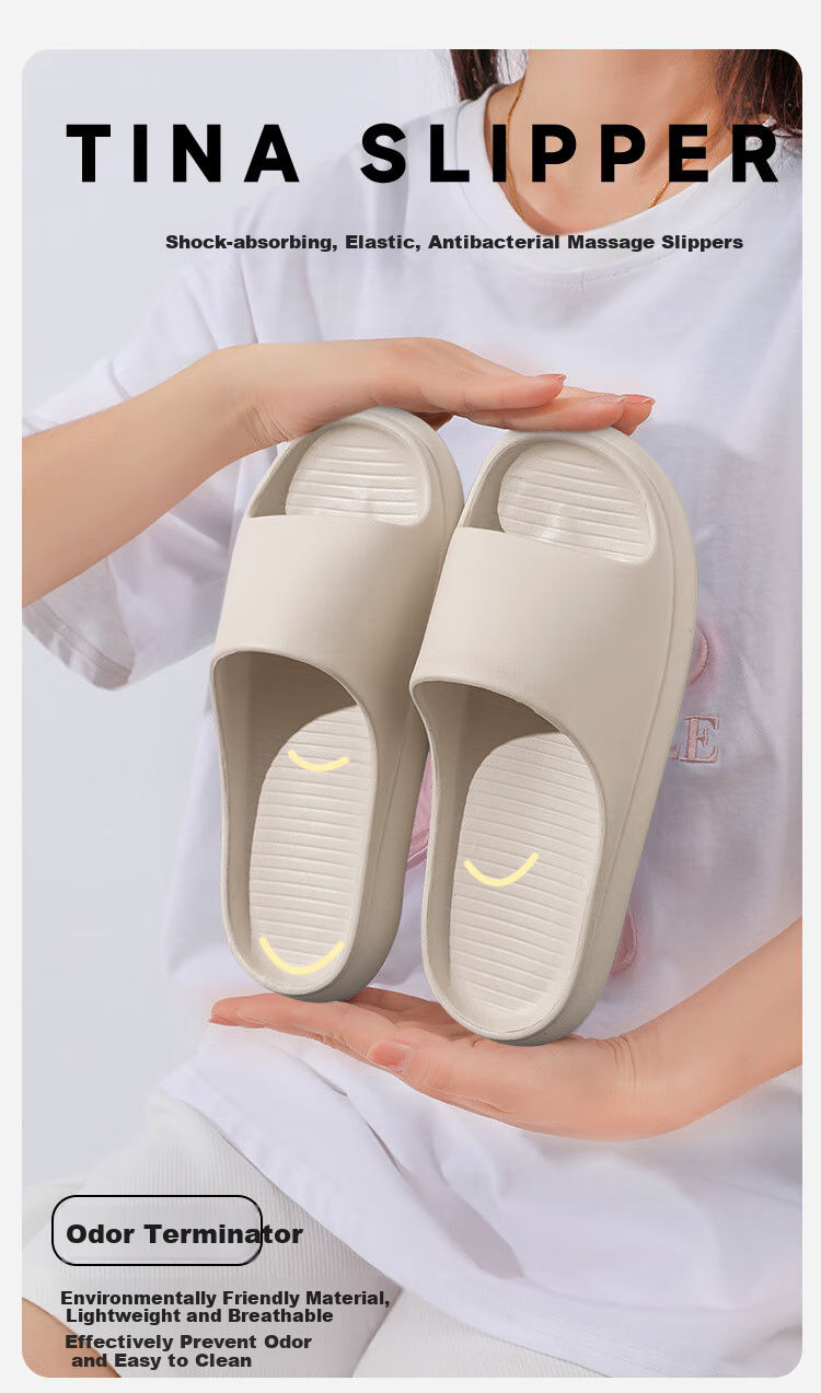 XGGC Men's Slippers, Summer Home Indoor Sandals, Bathroom Shower Non-Slip EVA Couple Slippers, Pink, Size 36-37 1