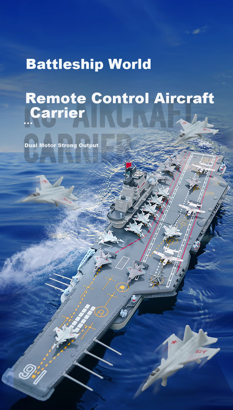 JINGDA TOYS Electric Remote Control Ship, Liaoning Aircraft Carrier Toy, Boys' Birthday Gift 1