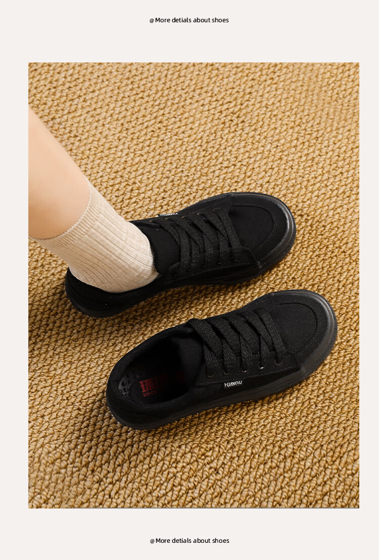 Global Canvas Shoes Women 2026 New Versatile Student Casual Sports Niche Thick Sole Sneakers 19