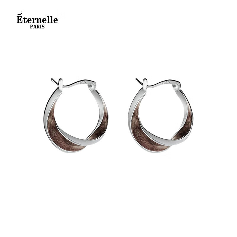 Серьги Eternelle, из чистого серебра 925 пробы, французский стиль, минимализм, легкая роскошь, подарок на Новый год