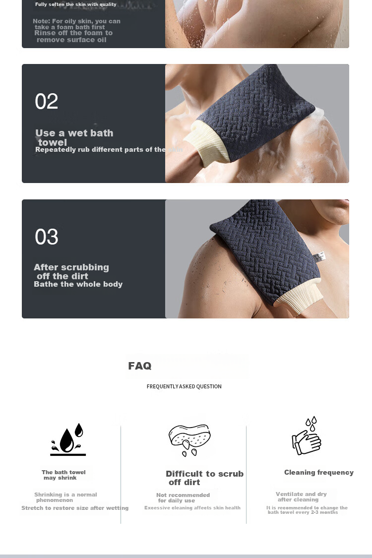 Creative Art Exfoliating Washcloth Round Cake Bath Scrubber for Men And Women, Powerful Exfoliating Tool for Bathing, Removes Dead Skin And Dirt 3