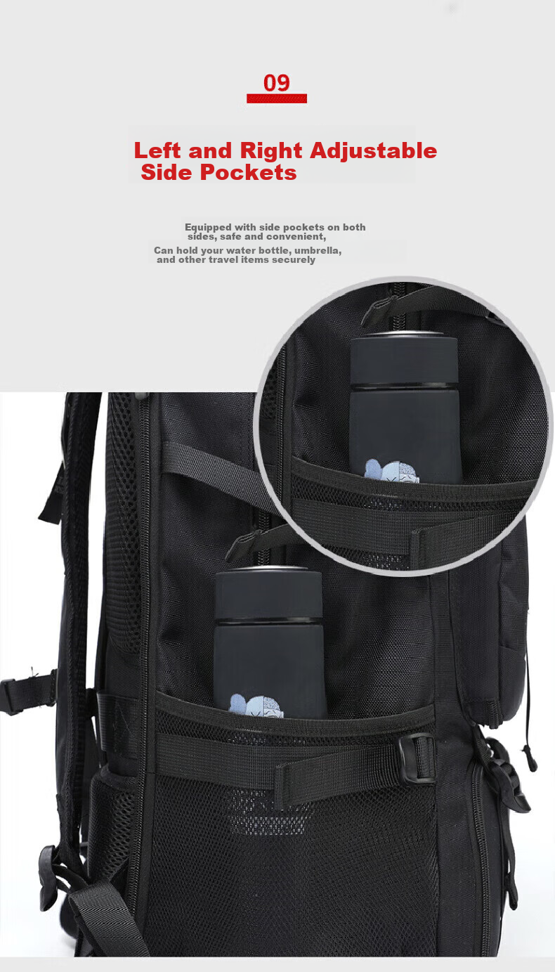 Huili Backpack for Men, Extra Large Capacity Travel Bag, Casual Outdoor Self-Driving Business Trip Luggage Hiking Bag, Student Schoolbag 15