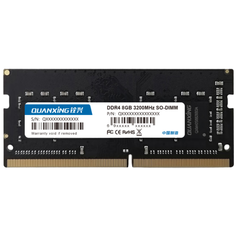 QUANXING 32GB DDR4 3200MHz Laptop RAM Single Stick Student Office Upgrade Stable Compatible High-Performance S3200